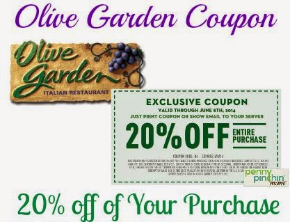 olive garden coupons