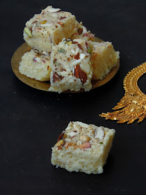 Coconut Mawa Burfi