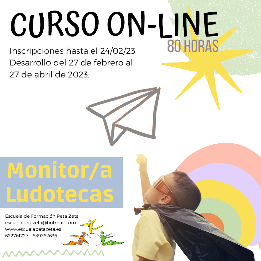 Monitor/a de Ludoteca On-Line 80 Horas