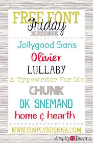 free font friday downloads simplybrenna
