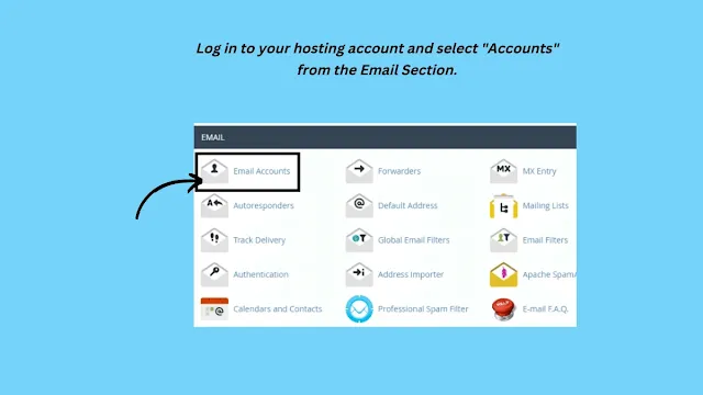 Log in to your hosting email account