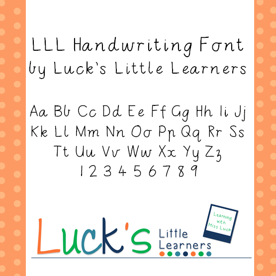 http://www.teacherspayteachers.com/Product/LLL-Handwriting-Font-1276268