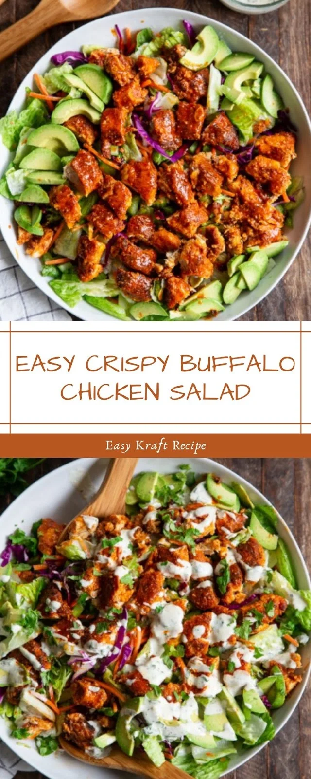 EASY CRISPY BUFFALO CHICKEN SALAD