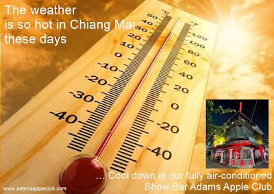 So hot weather in Chiang Mai Cool down in Adams Apple Club