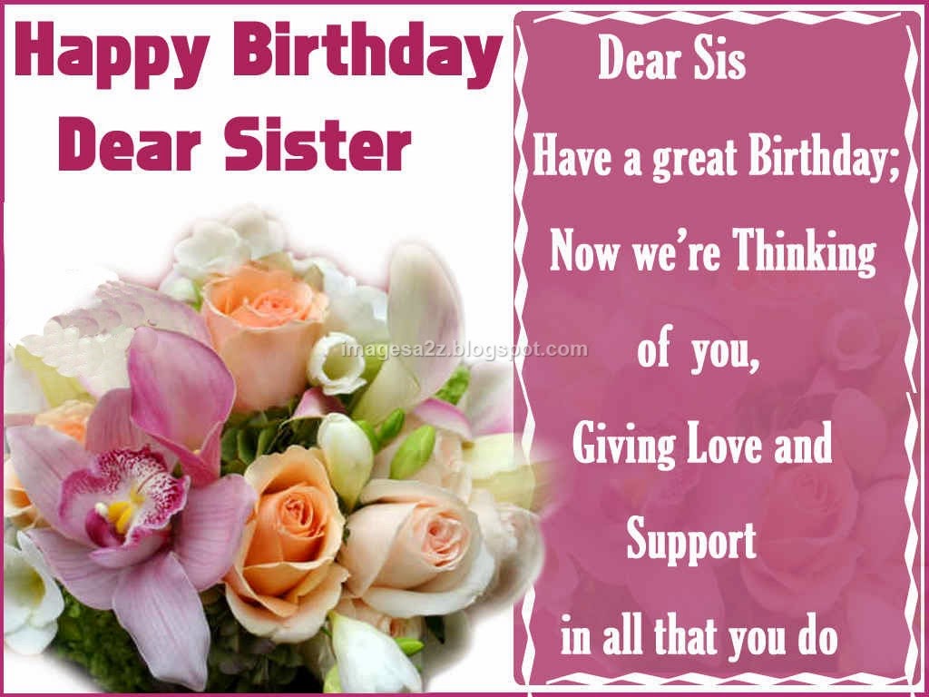 Birthday Wishes For Sister Images 123 Happy Birthday Wishes For