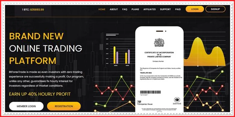 Мошеннический сайт btforextrade.com – Отзывы, развод, платит или лохотрон? Мошенники