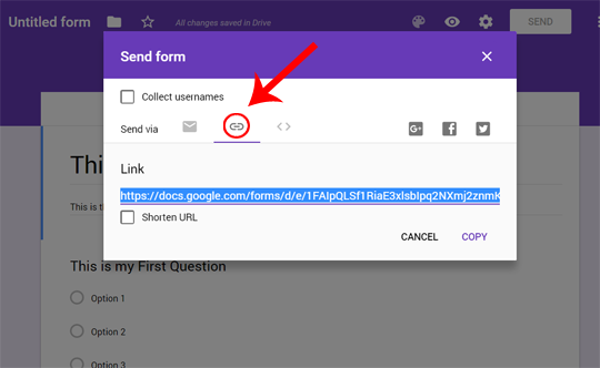 Cantumkan Kode untuk Google Forms