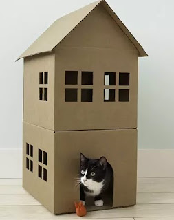 miniatur rumah mini untuk sangkar kucing