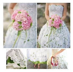 White Crochet Wedding Dress