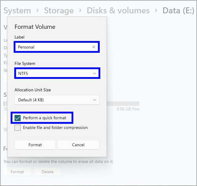 19-format-volume-win-11-settings