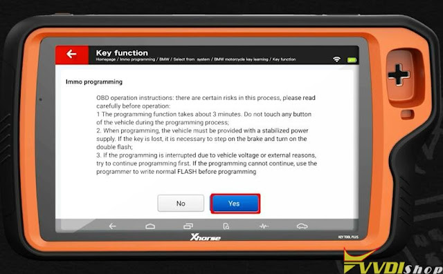 Program BMW Motorcycle XM38 Key with VVDI Key Tool Plus 10