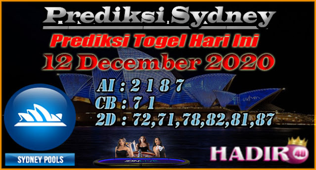 PREDIKSI TOGEL SYDNEY 12 DECEMBER 2020