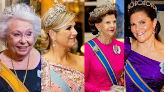 Queen Maxima and Swedish royals tiaras