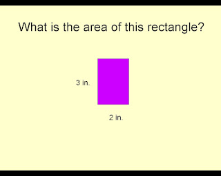 Find the area of a rectangle 2 by 3 © Katrena