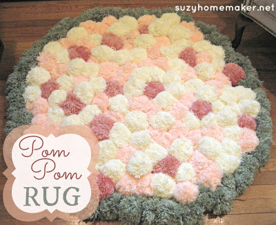 DIY pom pom rug