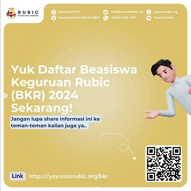 BEASISWA KEGURUAN RUBIC (BKR) 2024