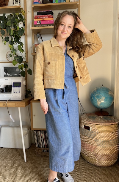 Diary of a Chain Stitcher: Papercut Patterns Stacker Jacket in Gold Corduroy from 1st For Fabrics