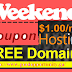 FREE Domain name + Godaddy $1 Web Hosting