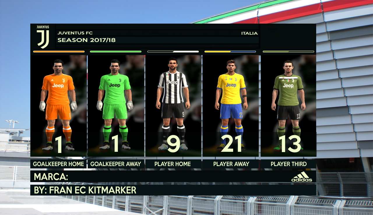 Ultigamerz Pes 2013 Juventus Fc 17 18 Gdb Kits Pack