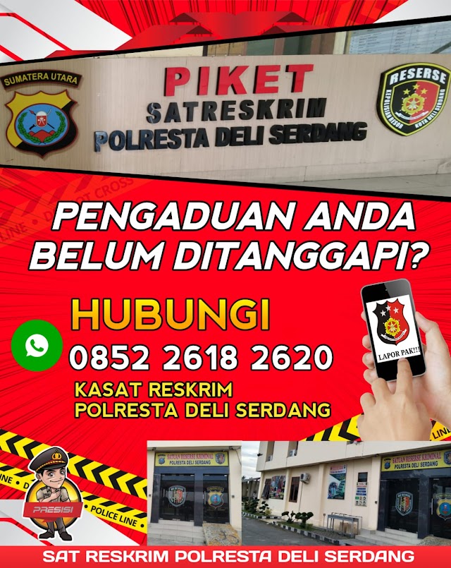 Tingkatkan Pelayanan, Kasat Reskrim Polresta Deli Serdang Bagikan Nomor Handphone Dan Wa