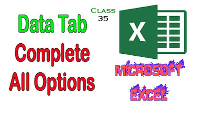 Learn Data Tab in MS Excel Urdu Hindi Complete Options