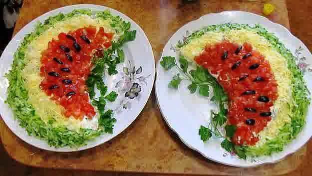 Salad arrangement ideas