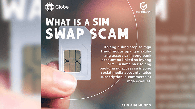 Globe warns Filipinos and its subscribers about SIM swap scam modus