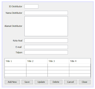 Membuat Desain Form Data Distributor Dengan Netbeans