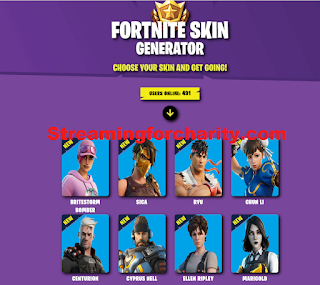 Streamingforcharity.com Get Free skins fortniite form streamingforcharity com