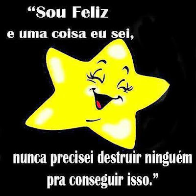 Frase Eu sou feliz