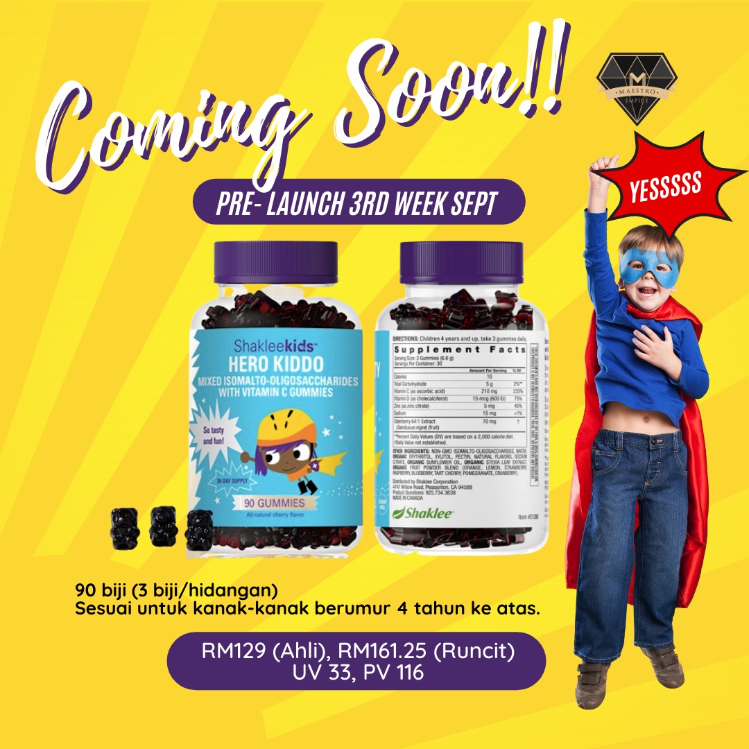 Hero Kiddo Produk Shaklee Terbaru Untuk Kanak-Kanak