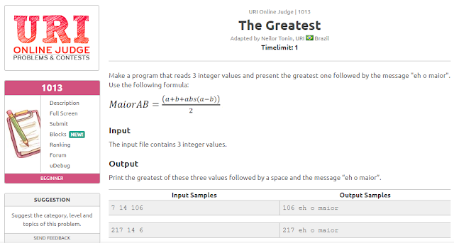 URI 1013  The Greatest Solution in C++