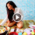 Beautiful girl cook yummy bread omelette How to make omelet easy and fast 