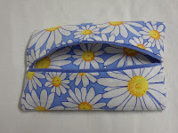 daisy, daisies, blue, tissue, holder