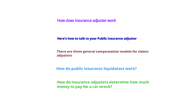 How does insurance adjuster work