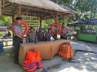 Ops Ketupat Semeru 2023, Polres Sampang Siapkan Kapal Polisi dan Alat Keselamatan di Pantai Camplong