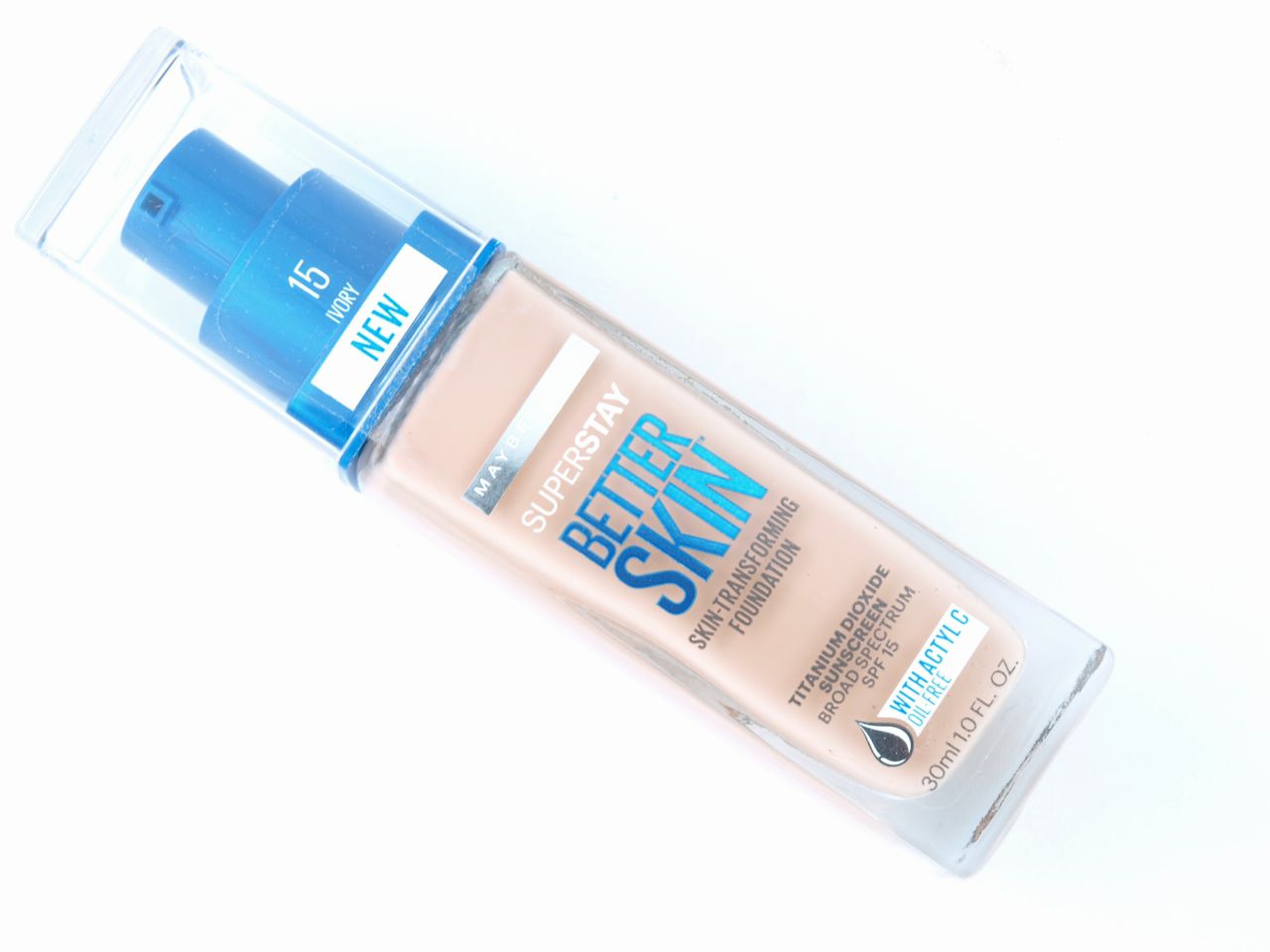 Maybelline SuperStay Better Skin Foundation in "15 Ivory": Review and Swatches