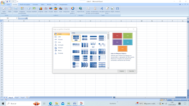 Seleccionar un gráfico SmartArt en Excel