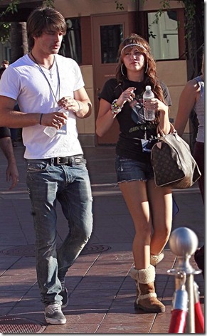 Miley Cyrus And Her Boy Toy Out In Universal City