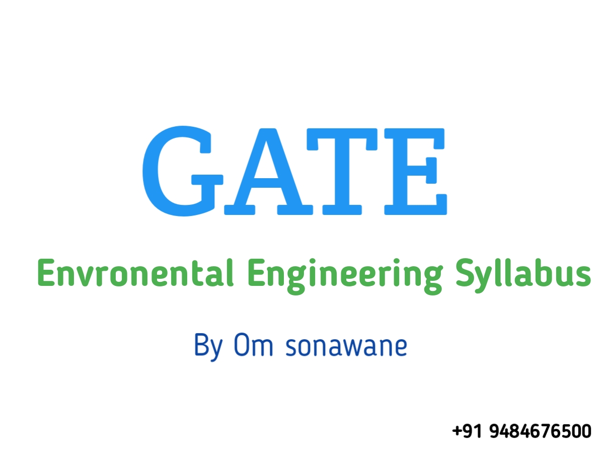 Environmental Engineering Syllabus for GATE