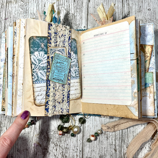 Shabby Blue Mini Journal Flip Through DT Project Rach & Bella Crafts
