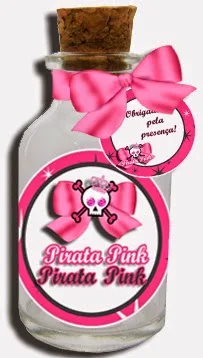 Toppers o Etiquetas de Pirata Rosa para imprimir gratis.