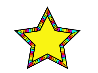 Free Printable Psychedelic Stars Clipart.