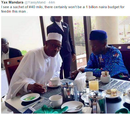 Checkout Buhari & Osinbajo's Breakfast Table