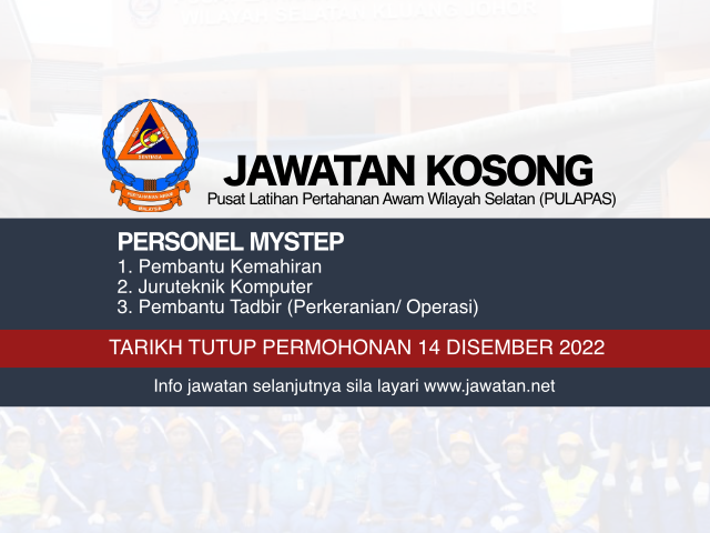 Jawatan Kosong PULAPAS Disember 2022