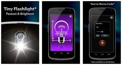 Aplicación linterna para el móvil Tiny Flashlight