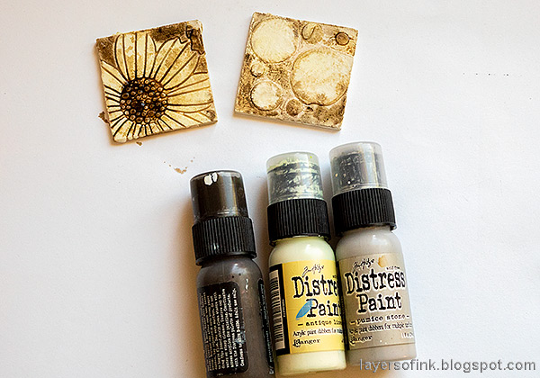 Layers of ink - Stenciled Magnets Tutorial by Anna-Karin Evaldsson.