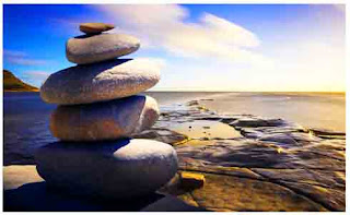 meditation rock in the beach