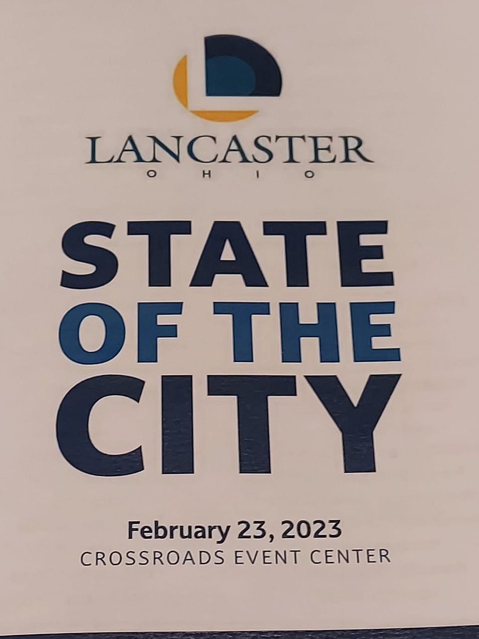 State of the City Program Cover