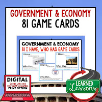 Government and Economy Performance Activity Economics Activity, Economics Teacher Economics Game Cards Economic Test Prep